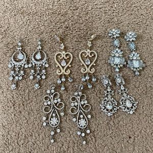 Lot of pageant earrings Jim Ball, Sassy South etc.